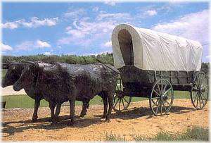 Covered Wagon Sculpture